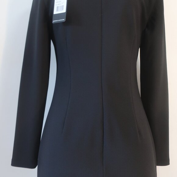 NWT Womens Elliatt Black Square Neck Alrles Mini Dress M - Picture 5 of 12
